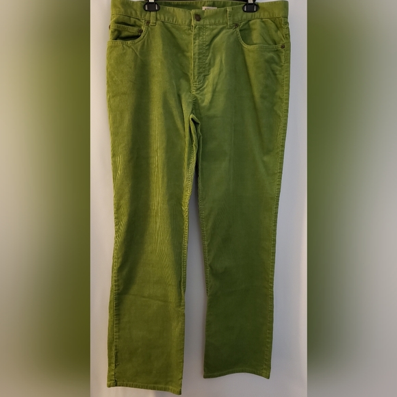 Jones New York Sport Today Jean Womens Green Corduroy Pants Size 16 - Picture 1 of 4